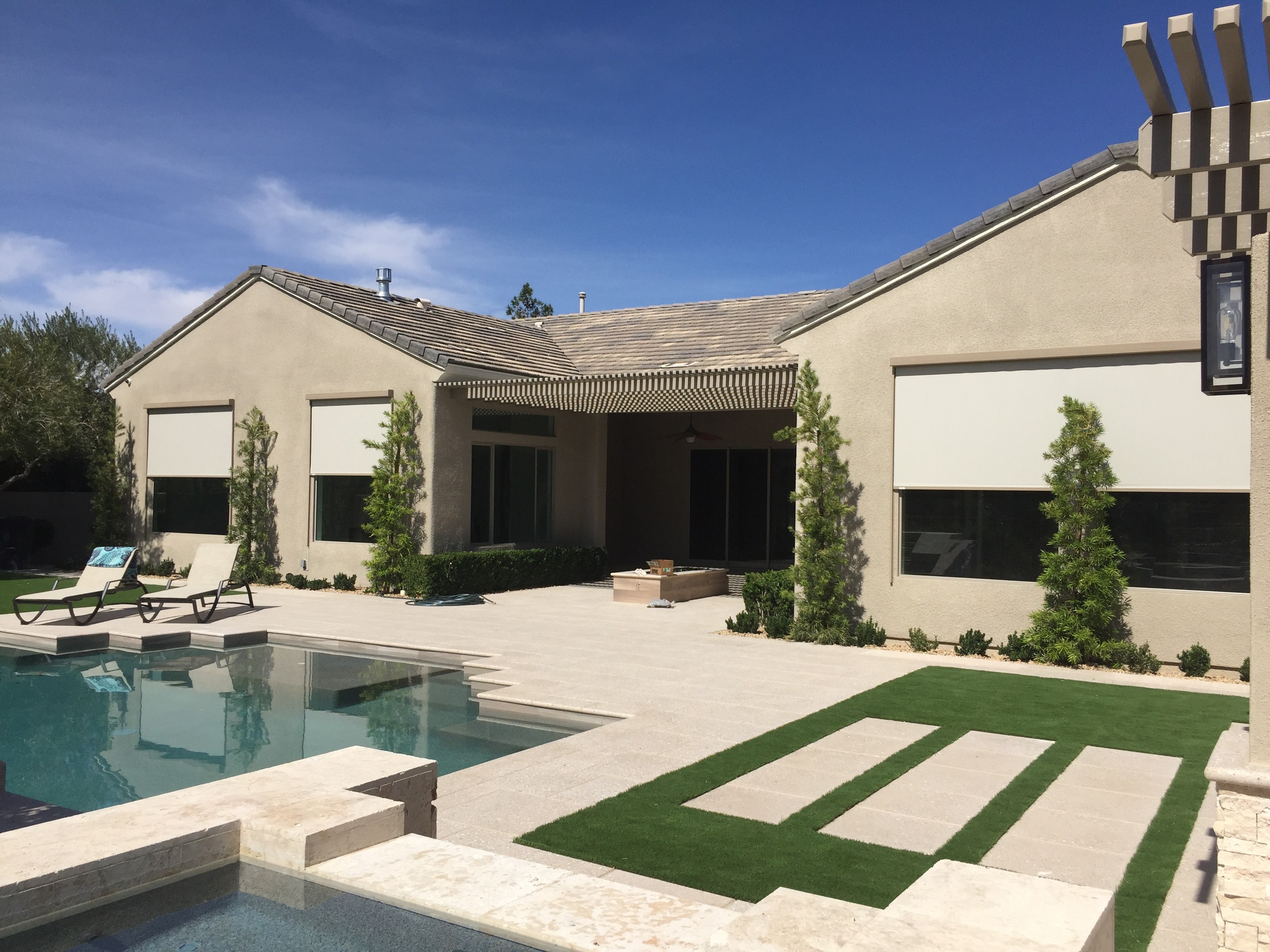 a home with polarshade exterior shade s